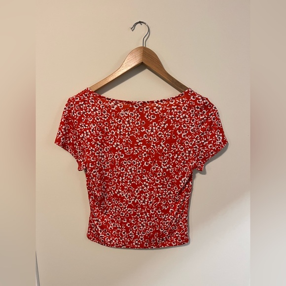 Dynamite Floral Tie-Front Shirt - Picture 2 of 3